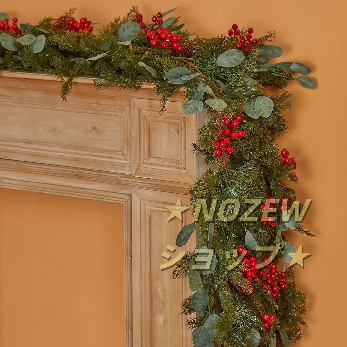 クリスマス籐 ガーランド 1.9m 籐 new 大きいオーナメント 飾り 玄関