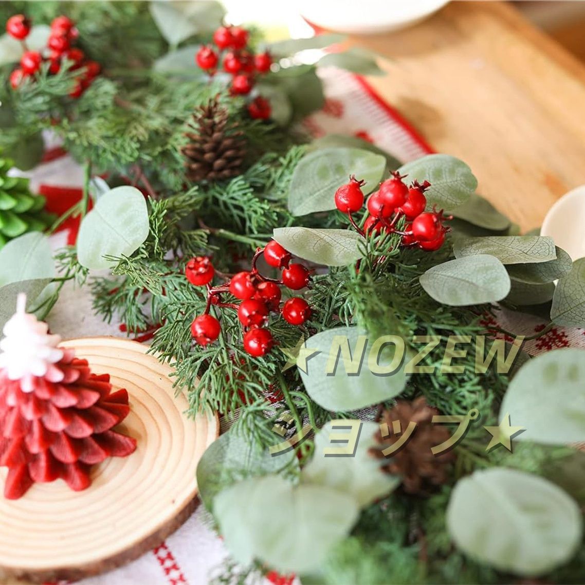 クリスマス籐 ガーランド 1.9m 籐 new 大きいオーナメント 飾り 玄関