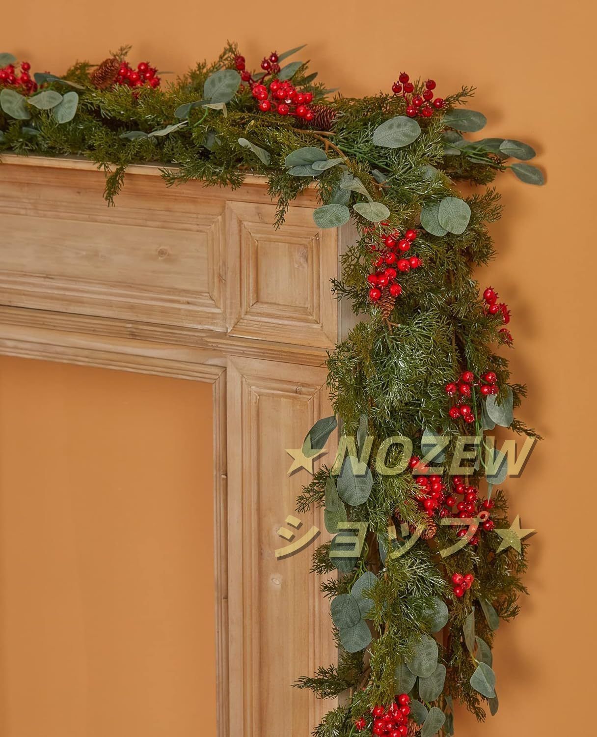 クリスマス籐 ガーランド 1.9m 籐 new 大きいオーナメント 飾り 玄関