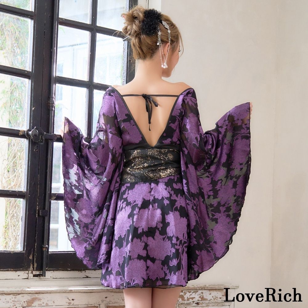 LoveRich ラブリッチ 【高級ライン】【2点セット】雅艶 花柄 シフォン