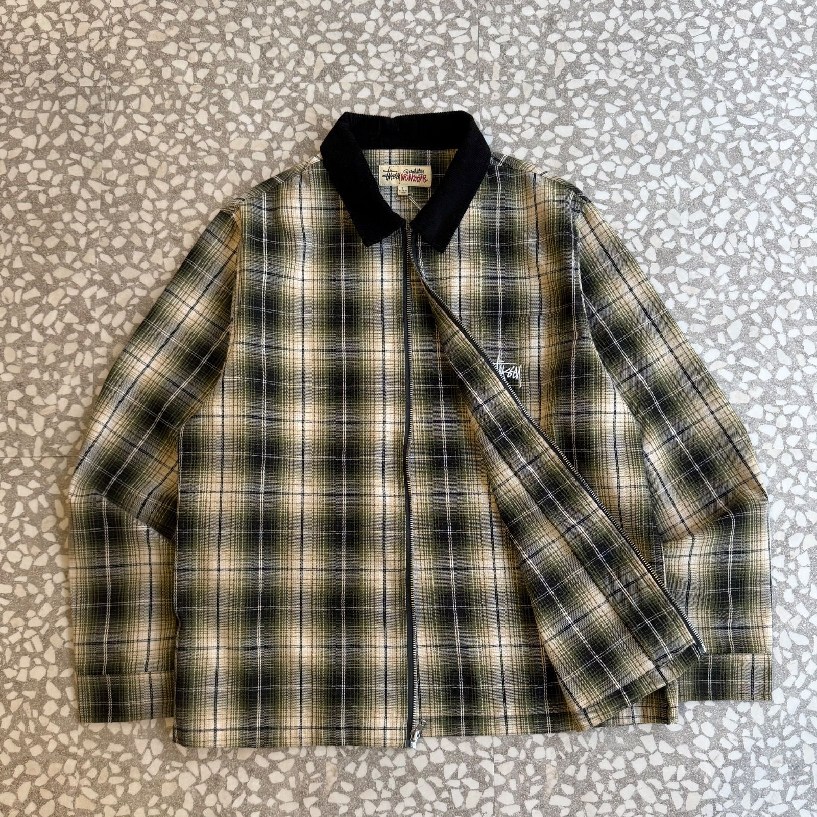 STUSSY / ombre zip shirt jacket size S ステューシー ジップシャツ