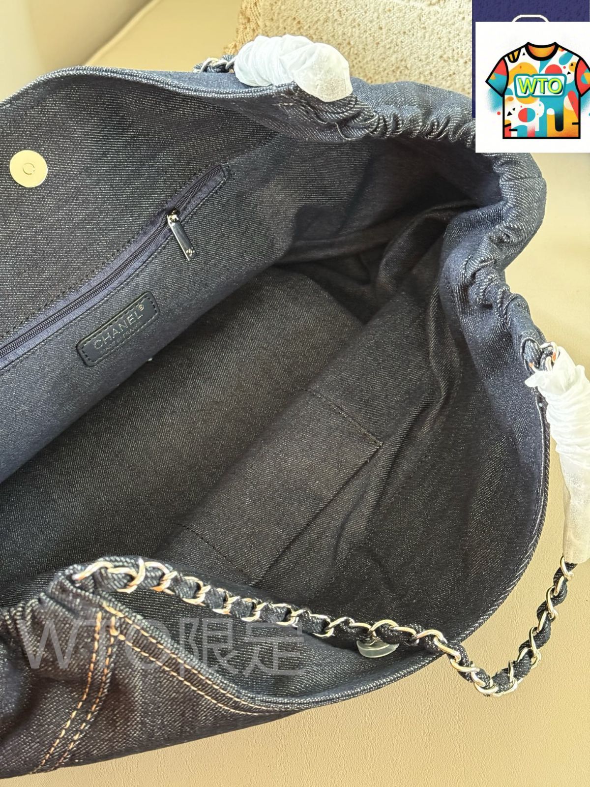 今日特価】Chanel シャネル ヴィンテージ デニム ショッピングバッグ