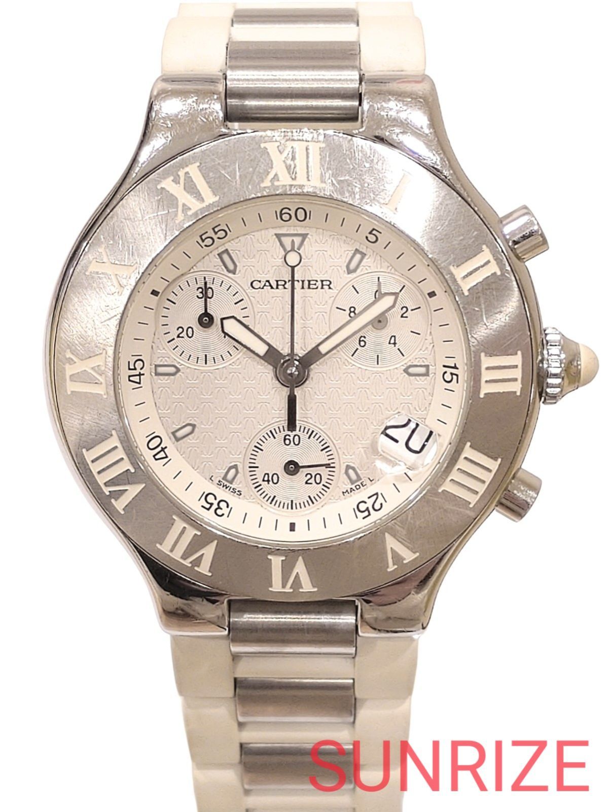 Cartier カルティエ マスト21 クロノスカフ メンズウォッチ【W378