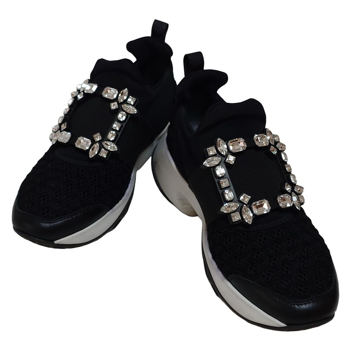 RogerVivier(ロジェヴィヴィエ) シューズ 34 レディース - 黒 ビジュー