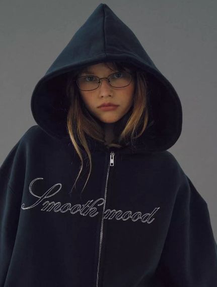 Smoothmood ジップアップパーカー ネイビー - メルカリ
