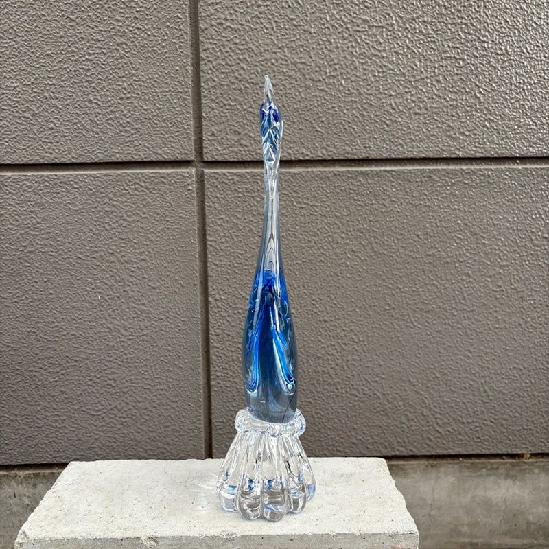 ガラス製白い鳥の彫刻 クリスタルガラス 3Dレーザー彫刻 ハト g-110