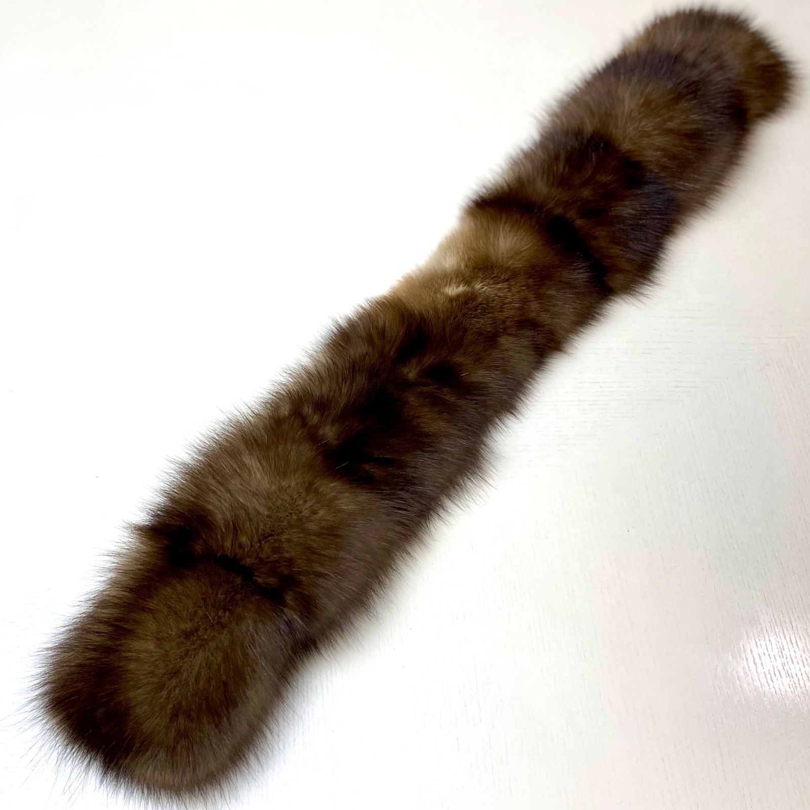 超高級！ロシアンセーブルマフラー*毛皮の王様*日本製 新品 【ブラウン