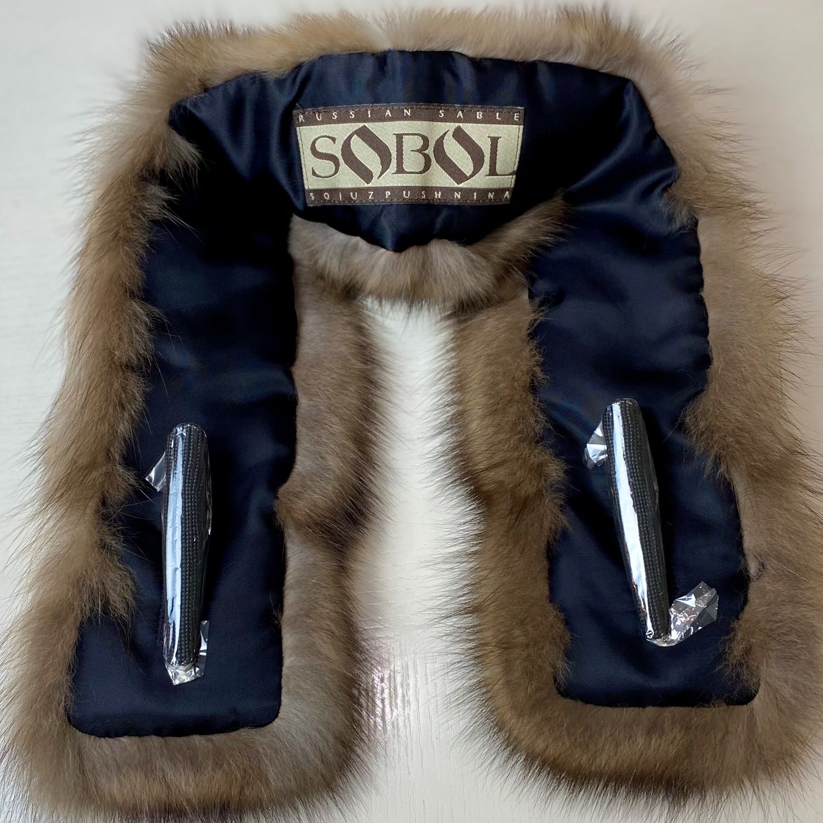 新品　ロシアンセーブル　毛皮マフラー　世界一と評されるロシアセーブルを日本で縫製 超高級！ロシアンセーブルマフラー*毛皮の王様*日本製 新品 【ブラウン