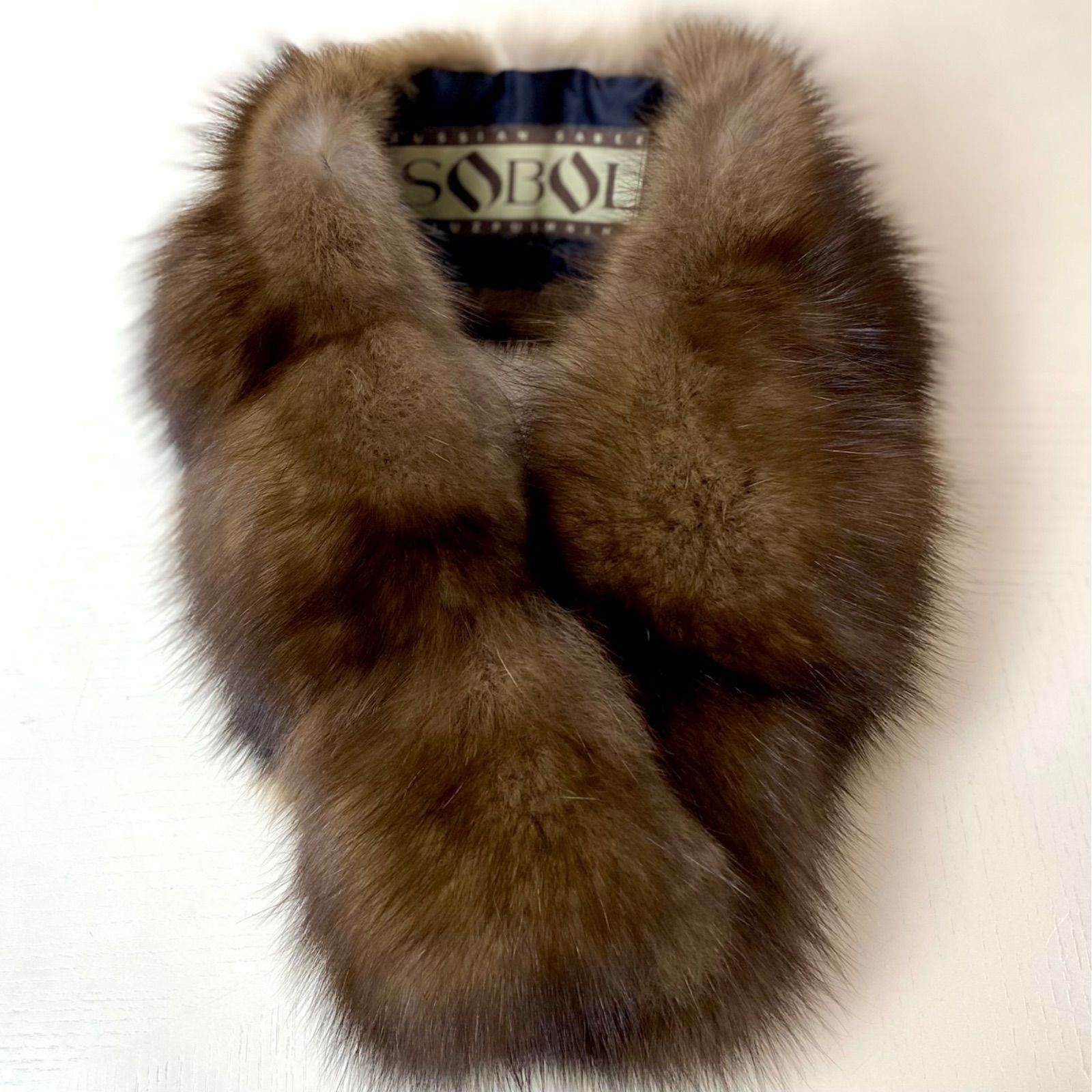 ＳＯＢＯＬ　ロシアンセーブルマフラー*毛皮の王様*日本製 新品 【ブラウン】 超高級！ロシアンセーブルマフラー*毛皮の王様*日本製 新品 【ブラウン