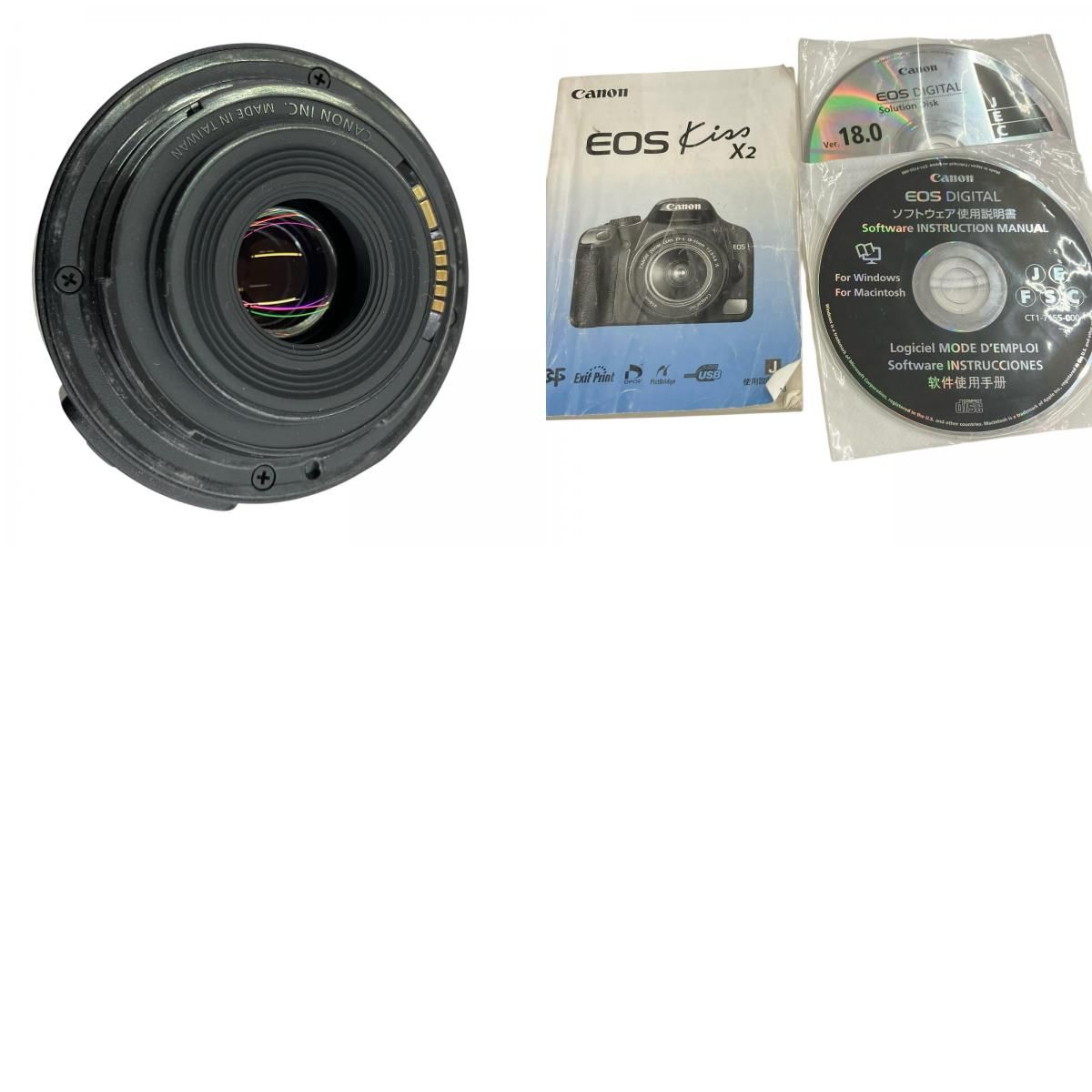 186000 通電確認のみ canon キャノン デジタル一眼 EOS Kiss x2 EF-S