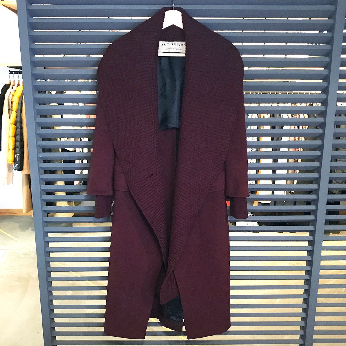 超美品 バーバリー ロンドン ショールカラー チェースターコート 