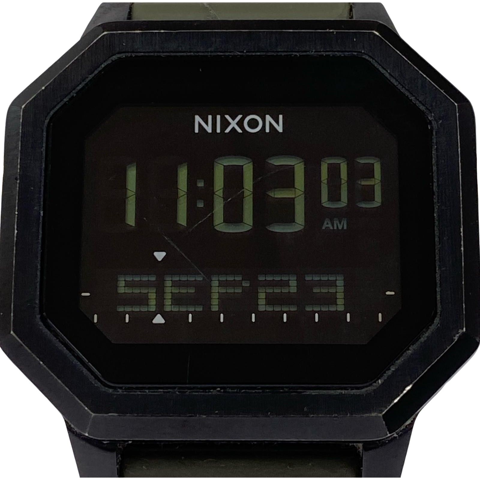 NIXON ニクソン デジタル腕時計/カーキ×ブラック NIXON◇クォーツ 