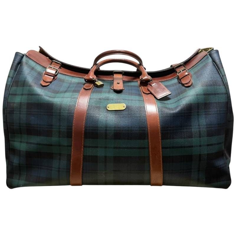 ポロ ラルフローレン ボストンバッグ タータンチェック 南京錠 2WAY