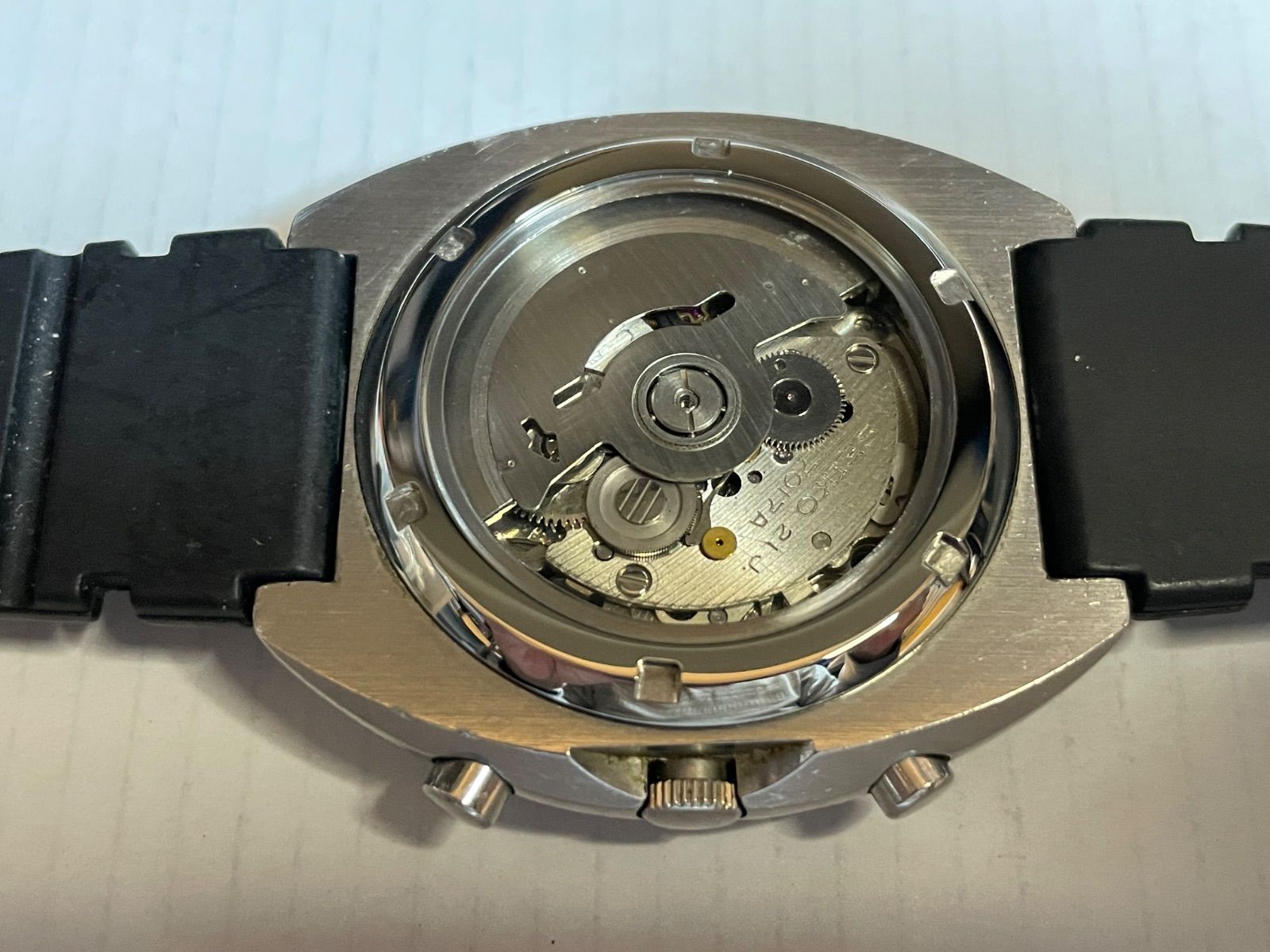 See-through back for Seiko 5 speed timer 7017-6040