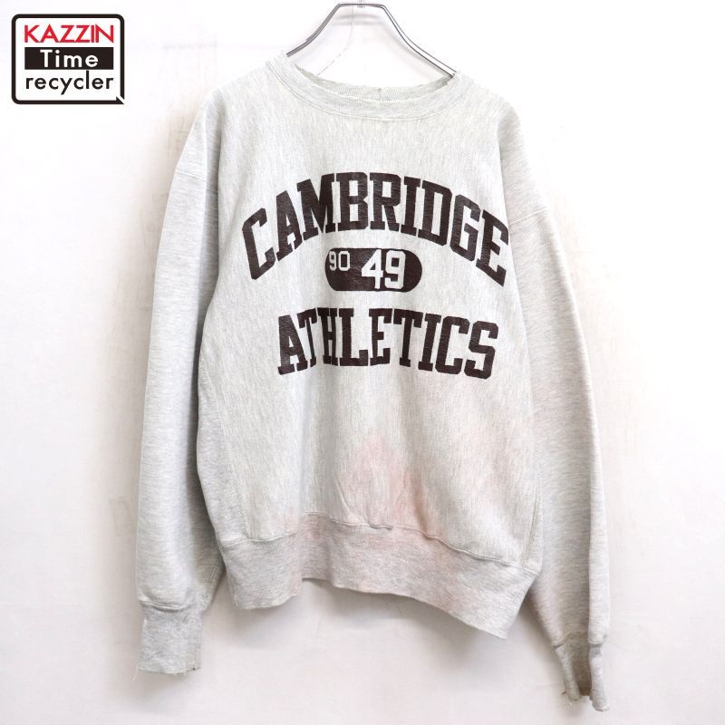 80s vintage Champion CAMBRIDGE カレッジ カプセル 3段プリント
