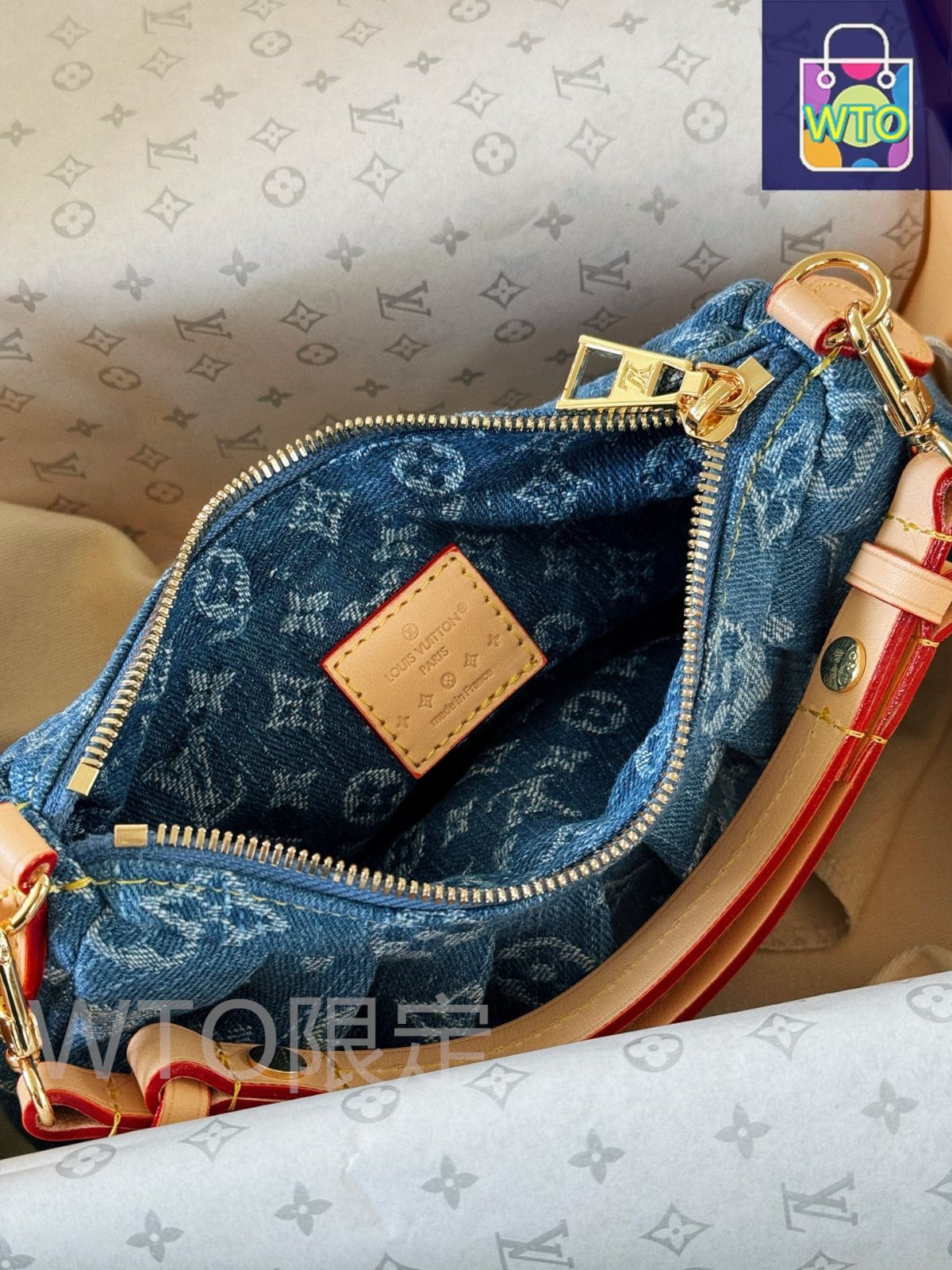 今日特価】LV ルイヴィトン 新作デニムピースバッグ 肩帯調節可能で斜