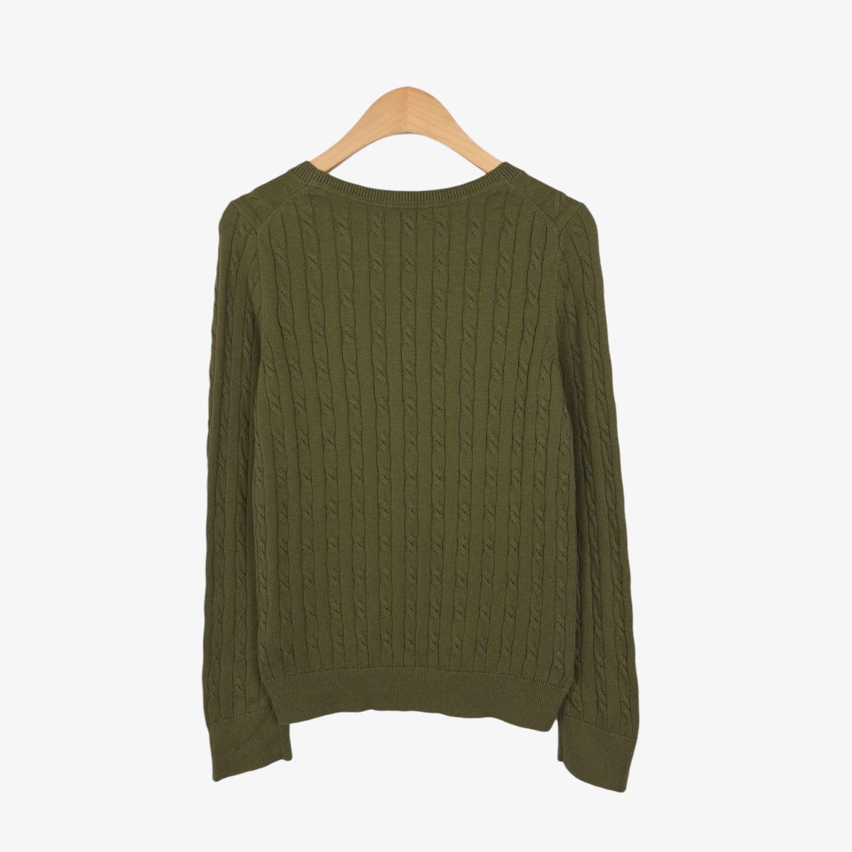 トミーヒルフィガー　ケーブルニットセーター カーキ 新品タグ付き トミーヒルフィガー ケーブルニットセーター カーキ 新品タグ付き 楽天