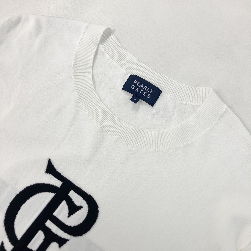 サイズ：4 PEARLY GATES パーリーゲイツ 2024年モデル 異素材切替 長袖