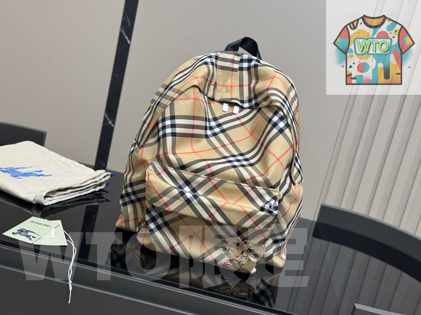 今日特価】Burberry バーバリー リュックサック 無盒、密織ナイロン