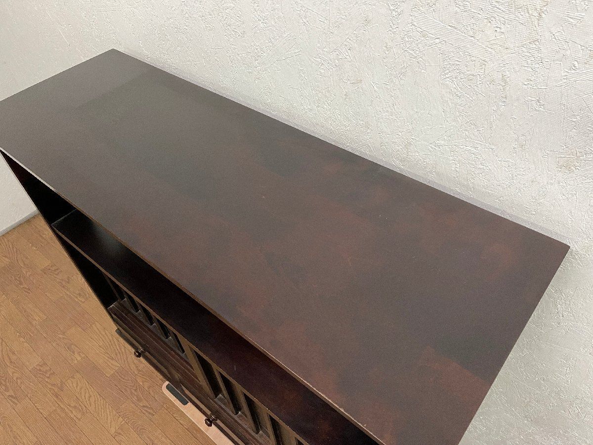 ○北海道民芸家具 茶棚 サイドボード HM108K 飾り棚 収納家具 樺材 和