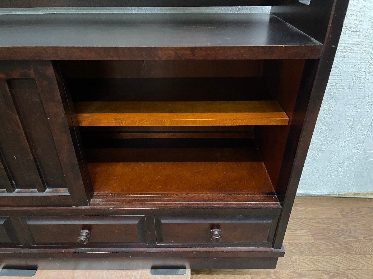 北海道民芸家具 樺無垢材茶棚「HM108K」 　　サイドボード/リビングボード 北海道民芸家具 樺無垢材茶棚「HM108K」 サイドボード/リビングボード