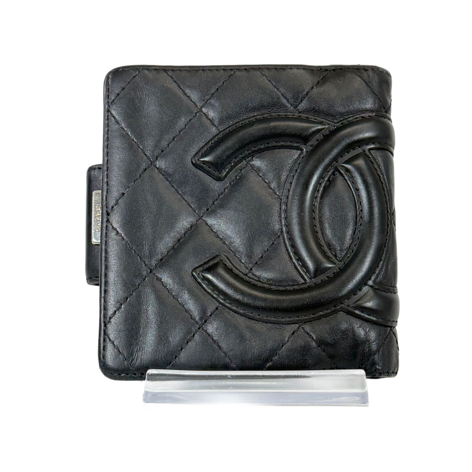 人気・美品】CHANEL シャネル ラムスキン カンボンライン がま口 二