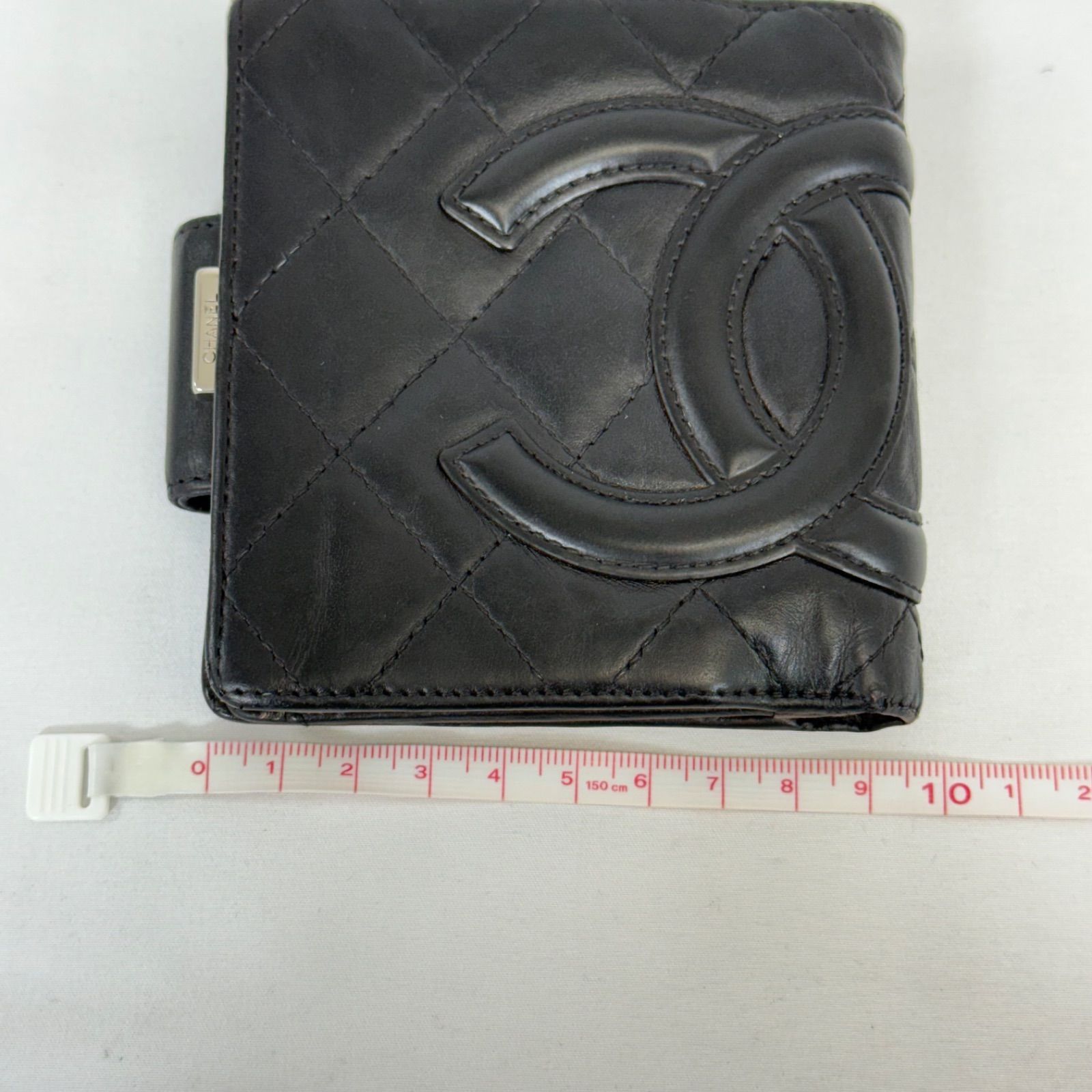 人気・美品】CHANEL シャネル ラムスキン カンボンライン がま口 二