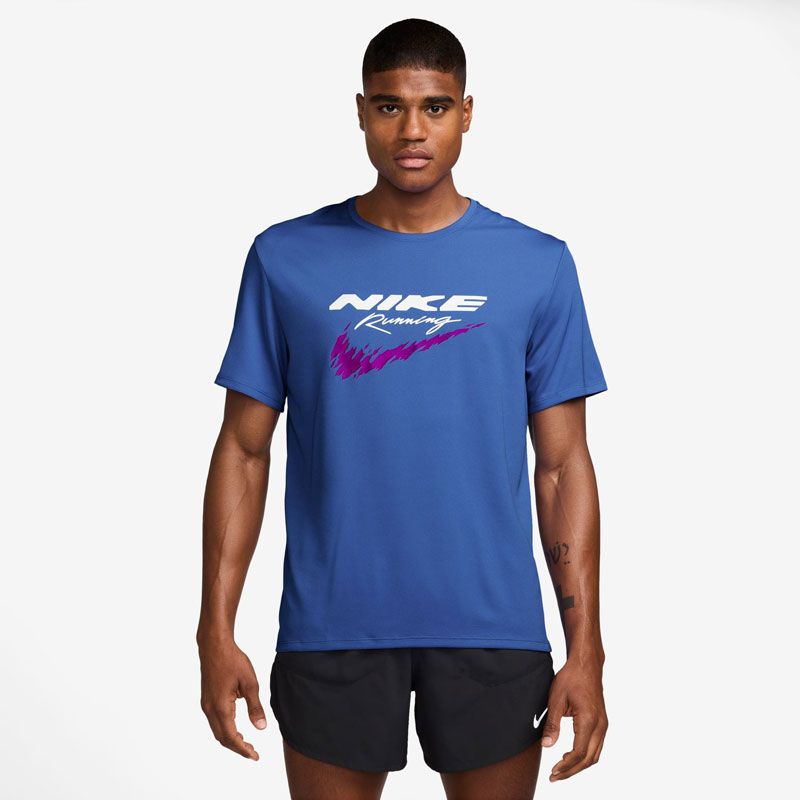 低価，高品質 NIKE(ナイキ) ナイキ DF UV RN エナジー MILER S/S トップ 陸上＆ランニング ウェア プラクティスシャツ HV2136、(411)コメットブルー その他