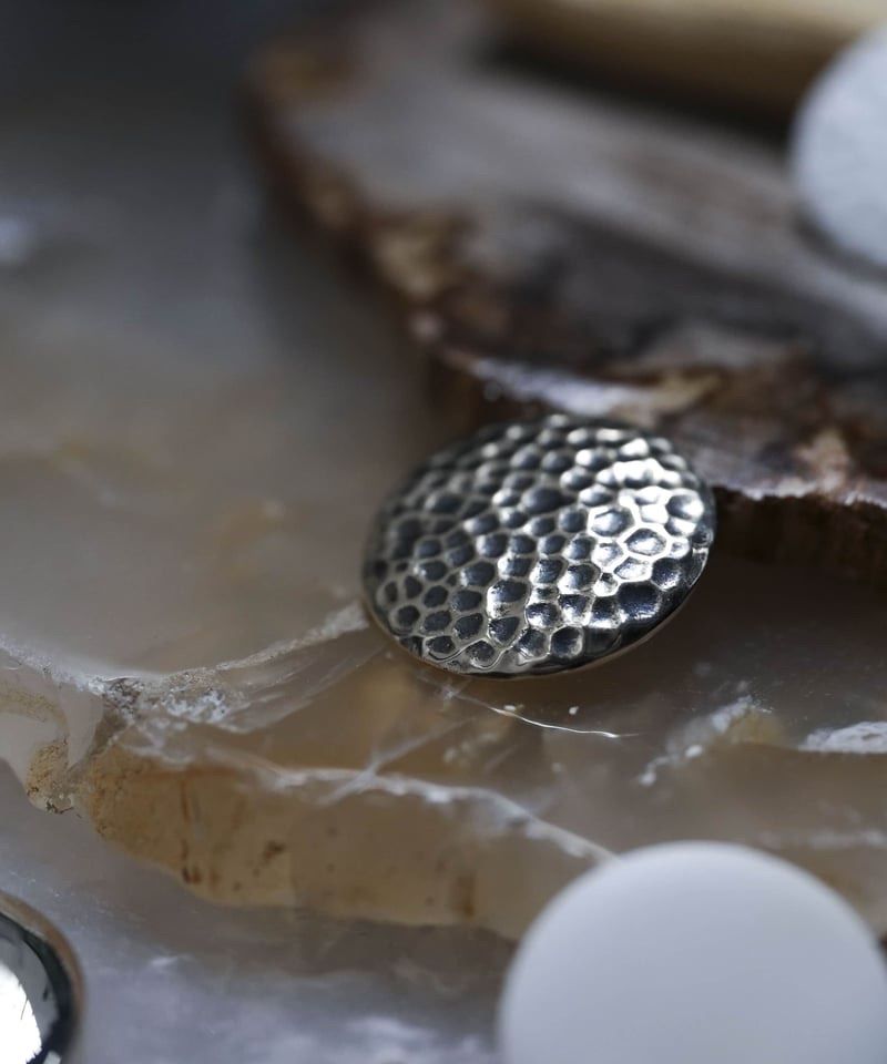 OX JEWELRy Silver Button Badge BIG OXJEWELRySilverButtonBadgeBIG