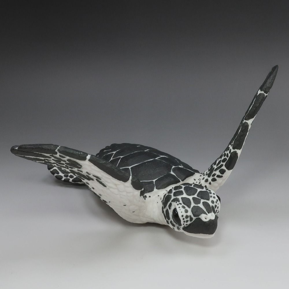 kyoyaki】京焼 今井完眞 作 【 亀 オブジェ 】 祖父：今井政之 平成28