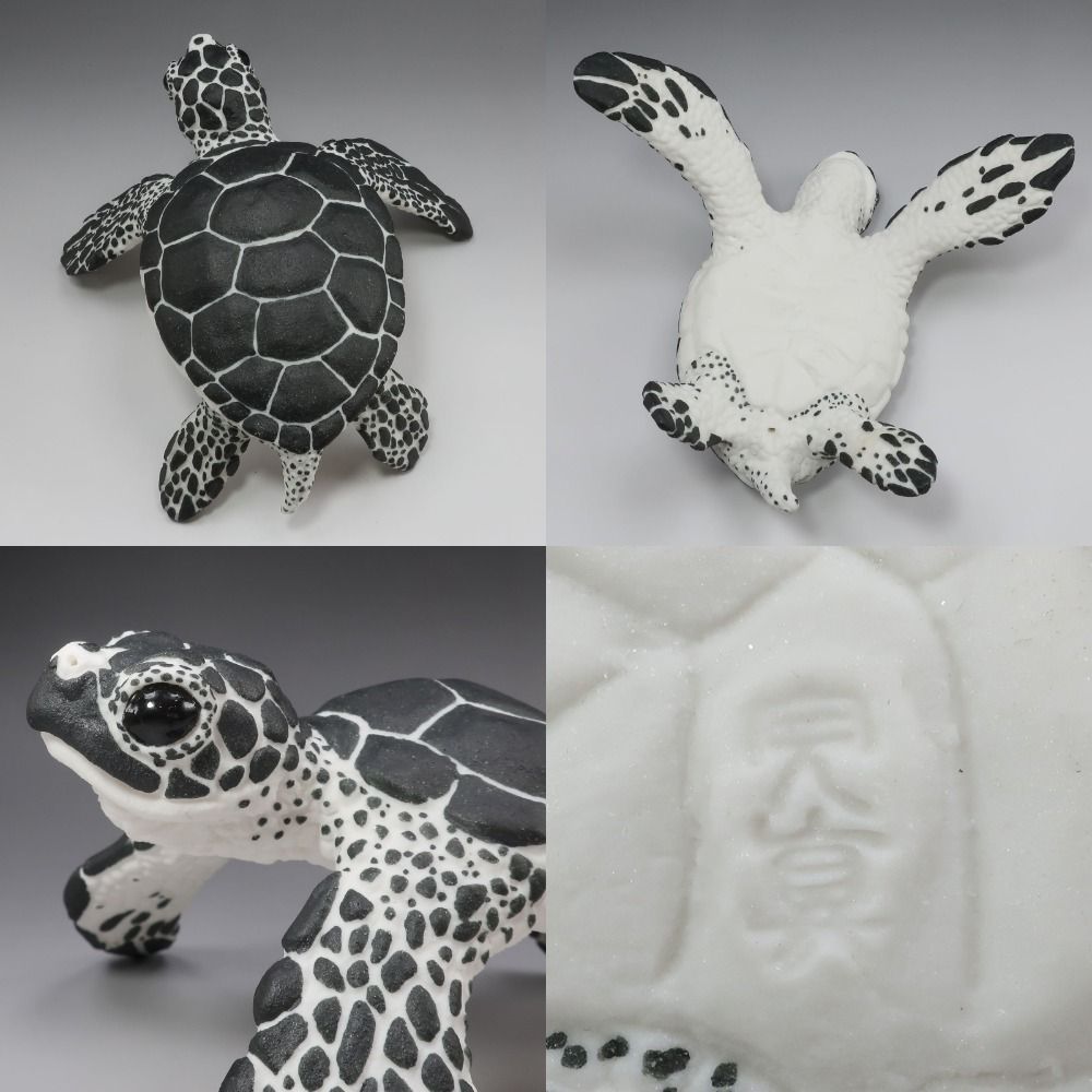 kyoyaki】京焼 今井完眞 作 【 亀 オブジェ 】 祖父：今井政之 平成28
