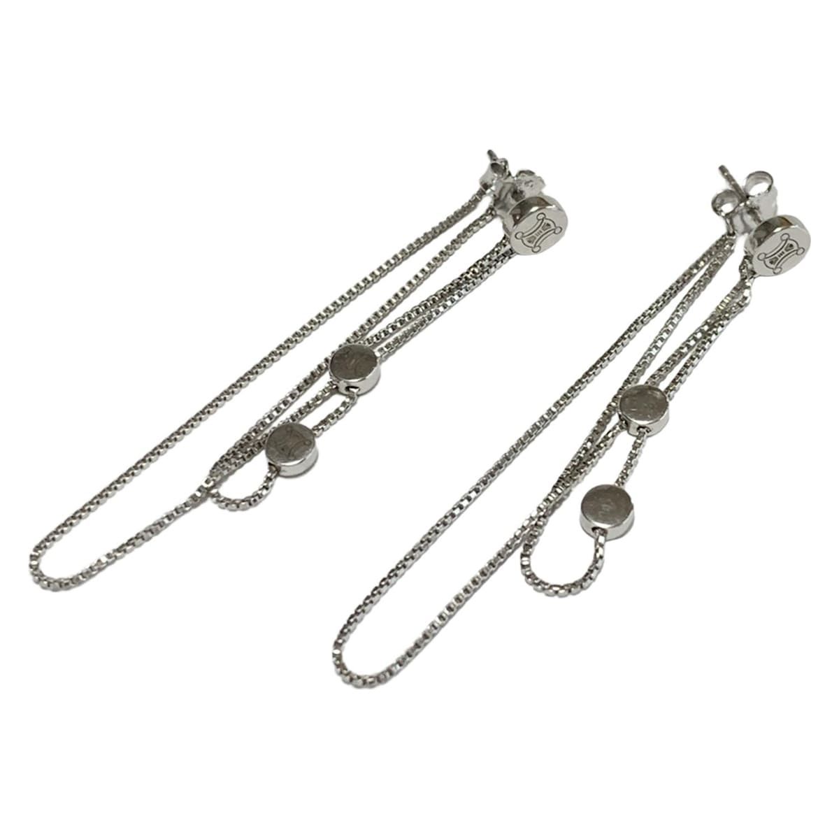 CELINE(セリーヌ) ピアス - シルバー チェーン