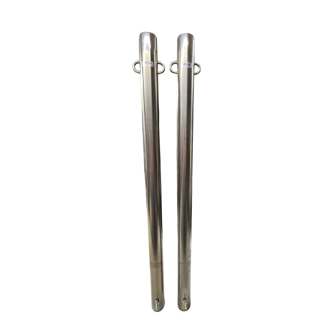 【中古】三協アルミ ビポールφ60.5mm H850　両耳 固定式　2本セット　※小傷あり未使用 中古】三協アルミ ビポールφ60.5mm H850 両耳 固定式 2本セット ※小傷