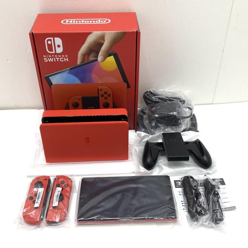 中古】本体）【ジャンク】Nintendo Switch(有機ELモデル) マリオレッド