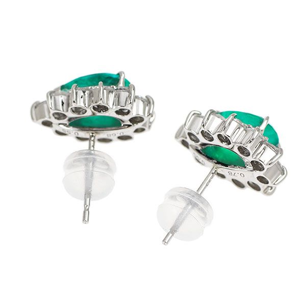 ふ*わ様 Pt900エメラルドダイヤモンドピアス PT900 エメラルド ピアス 0.62CT ダイヤモンドピアス あすつく PT900