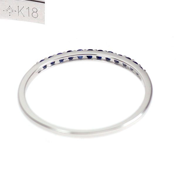 GSTV K18WG サファイア リング 0.15ct ハーフエタニティ - メルカリ