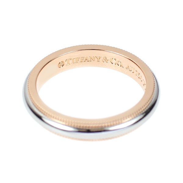 ティファニー K18PG/ Pt950 リング ミルグレイン - メルカリ