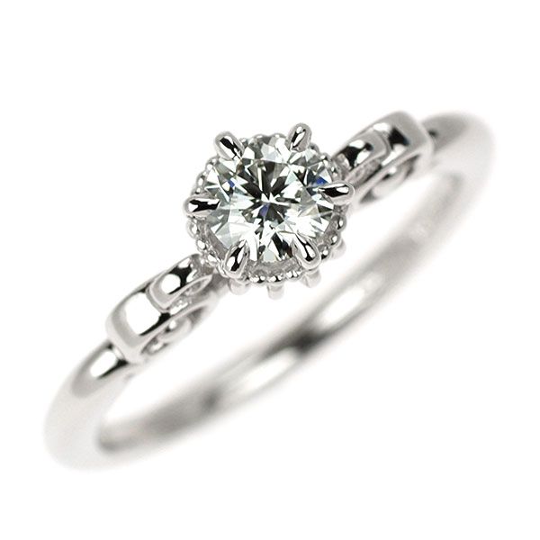 ケイウノ/ディズニー Pt900 ダイヤモンド リング 0.317ct G SI1 3EXHC