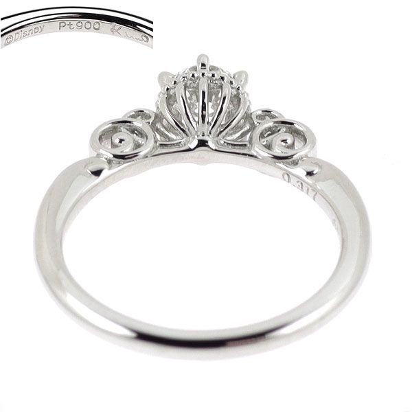 JF078】ケイウノ ディズニーデザイン Pt900 ダイヤモンド リング JF078