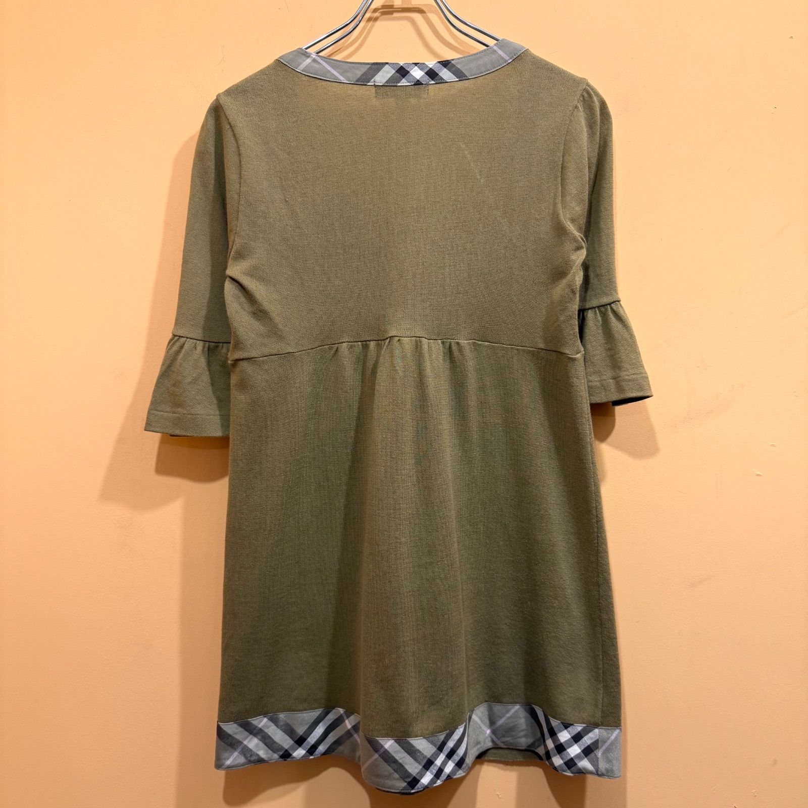 バーバリーロンドン ブルーレーベル ニットカットソー ノバチェック