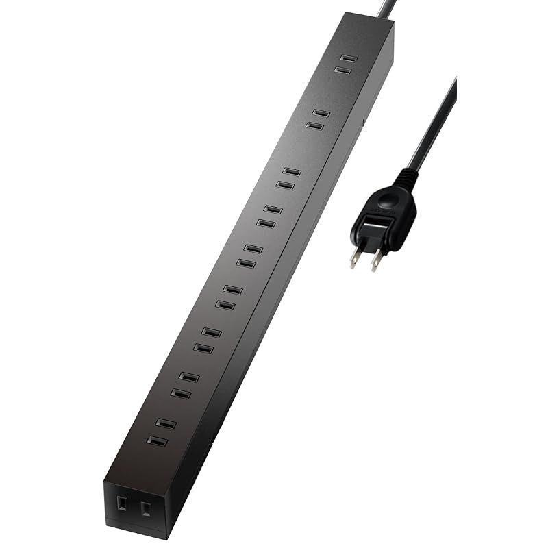 エレコム 電源タップ 雷ガード 10個口 5m ほこりシャッター 【 固定