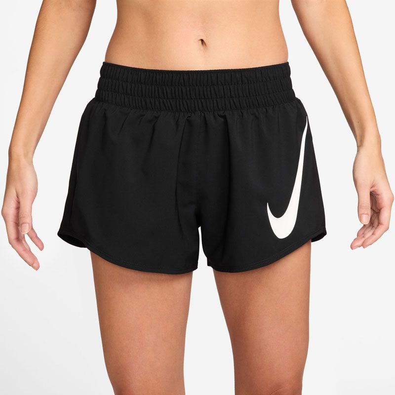 NIKE(ナイキ) ナイキ ウィメンズ ワン スウッシュ HBR DF MR 3IN 陸上＆ランニング ウェア プラクティスパンツ HV2617、(010)ブラック その他