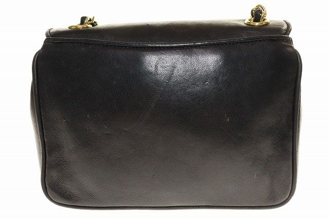 シャネル CHANEL デカココ ラムスキン レザー チェーン ミニ ショルダーバッグ ブラック ブランド古着ベクトル AA 251120