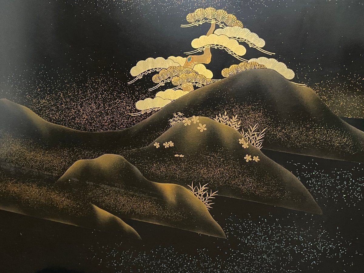 大型 孔雀の螺鈿 パーテーション 衝立て 屏風 6つ折り 0690 圧巻 年代