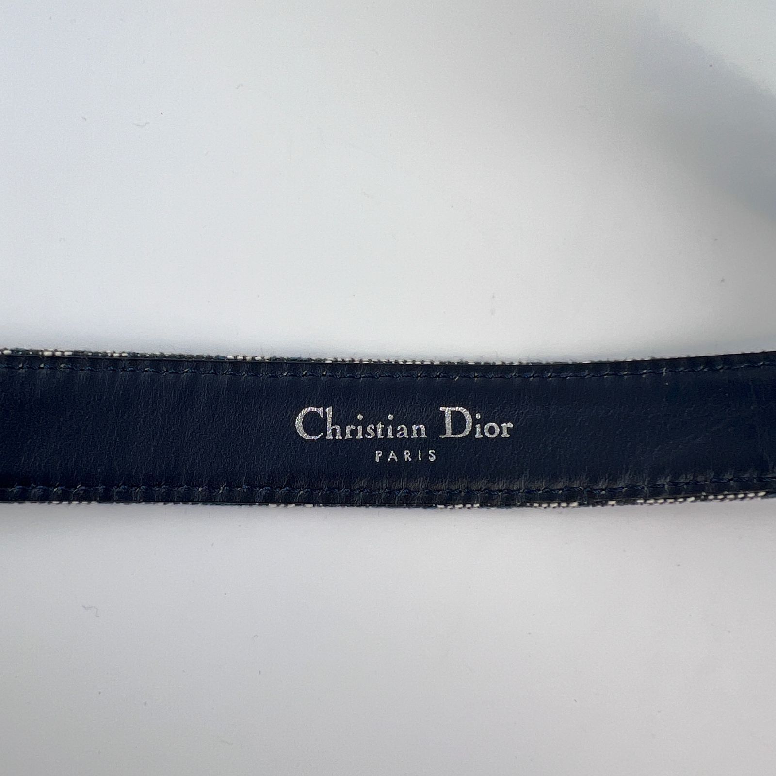 クリスチャンディオール ベルト トロッター レディース ネイビー系 ヴィンテージ Christian Dior クリスチャンディオール トロッター柄 ヴィンテージ