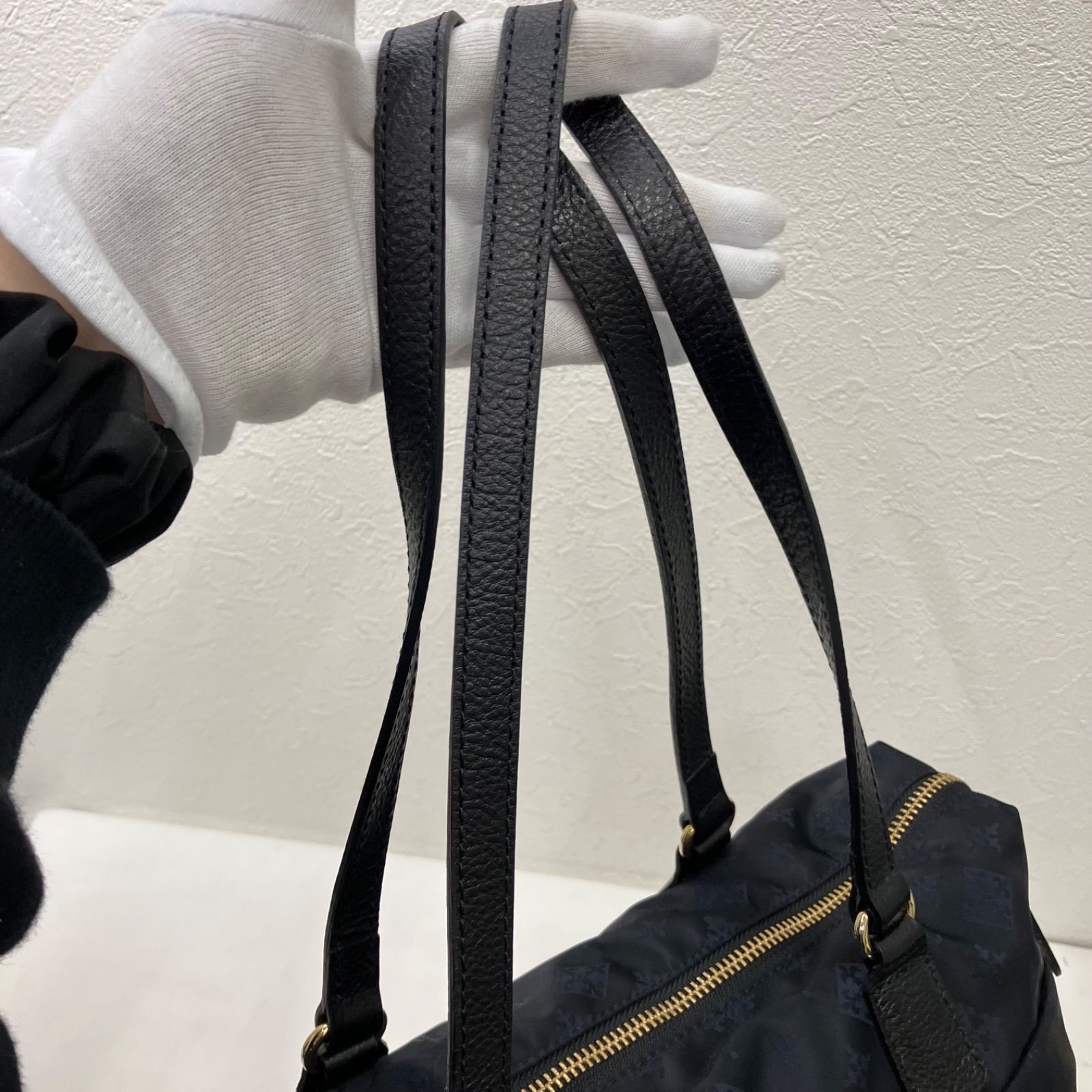 6491 russet ラシット ボストンバッグ 2way モノグラム 総柄 ネイビー