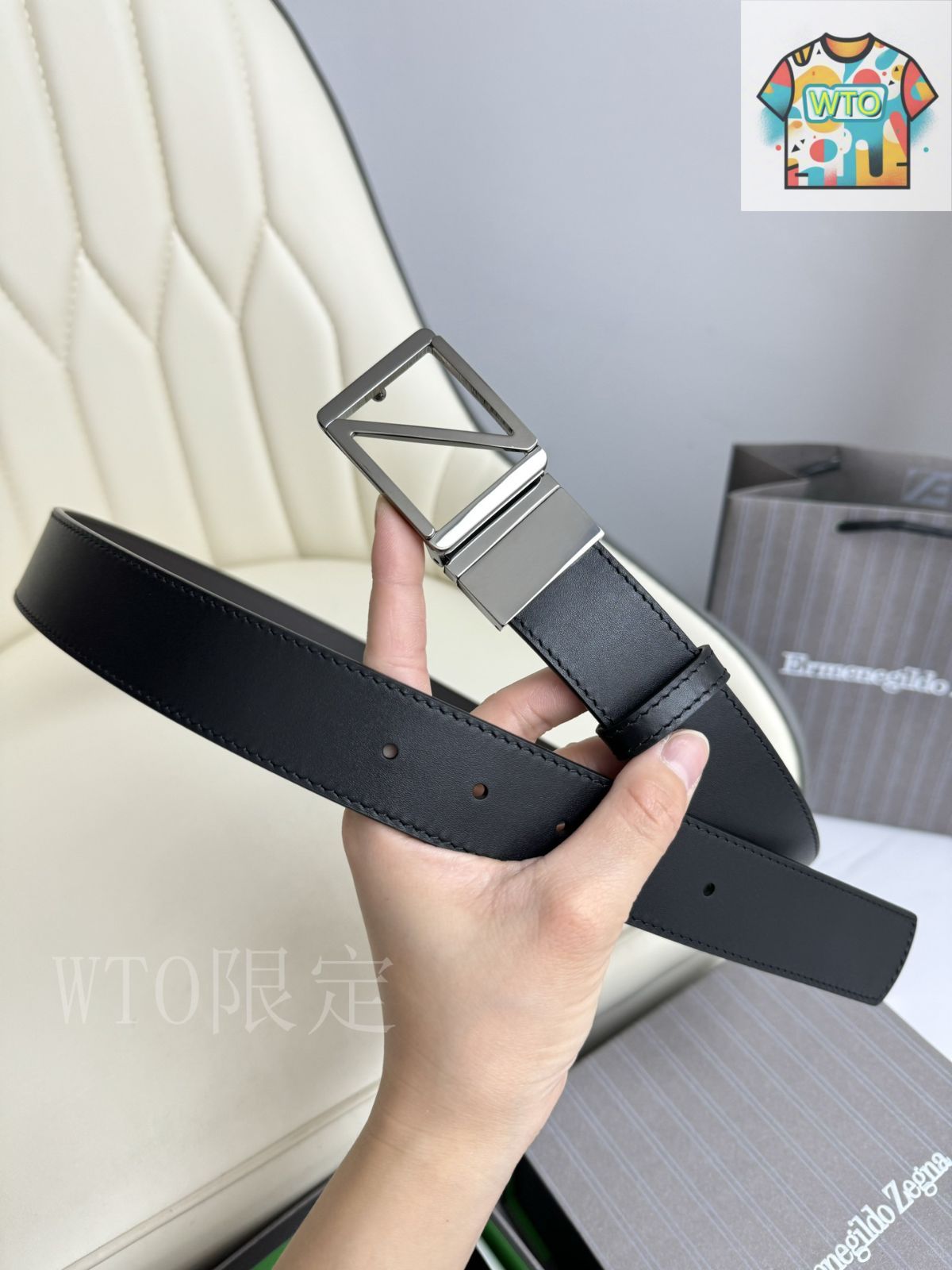 再販受付 今日特価】Zegna ダブルフェイストップレザーベルト - メルカリ