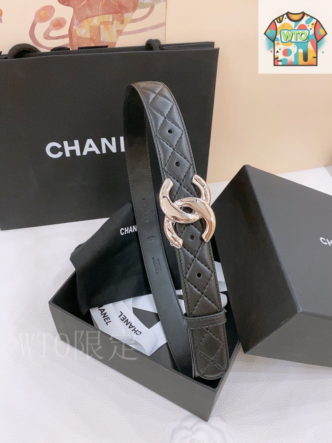 今日特価】Chanel Double C レザーベルト - メルカリ