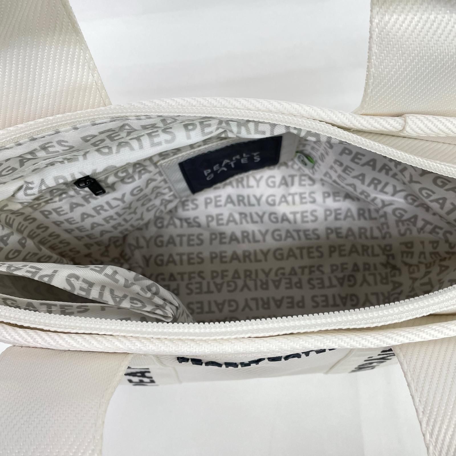 中古 パーリーゲイツ PEARLY GATES カートバッグ ホワイト ブランド