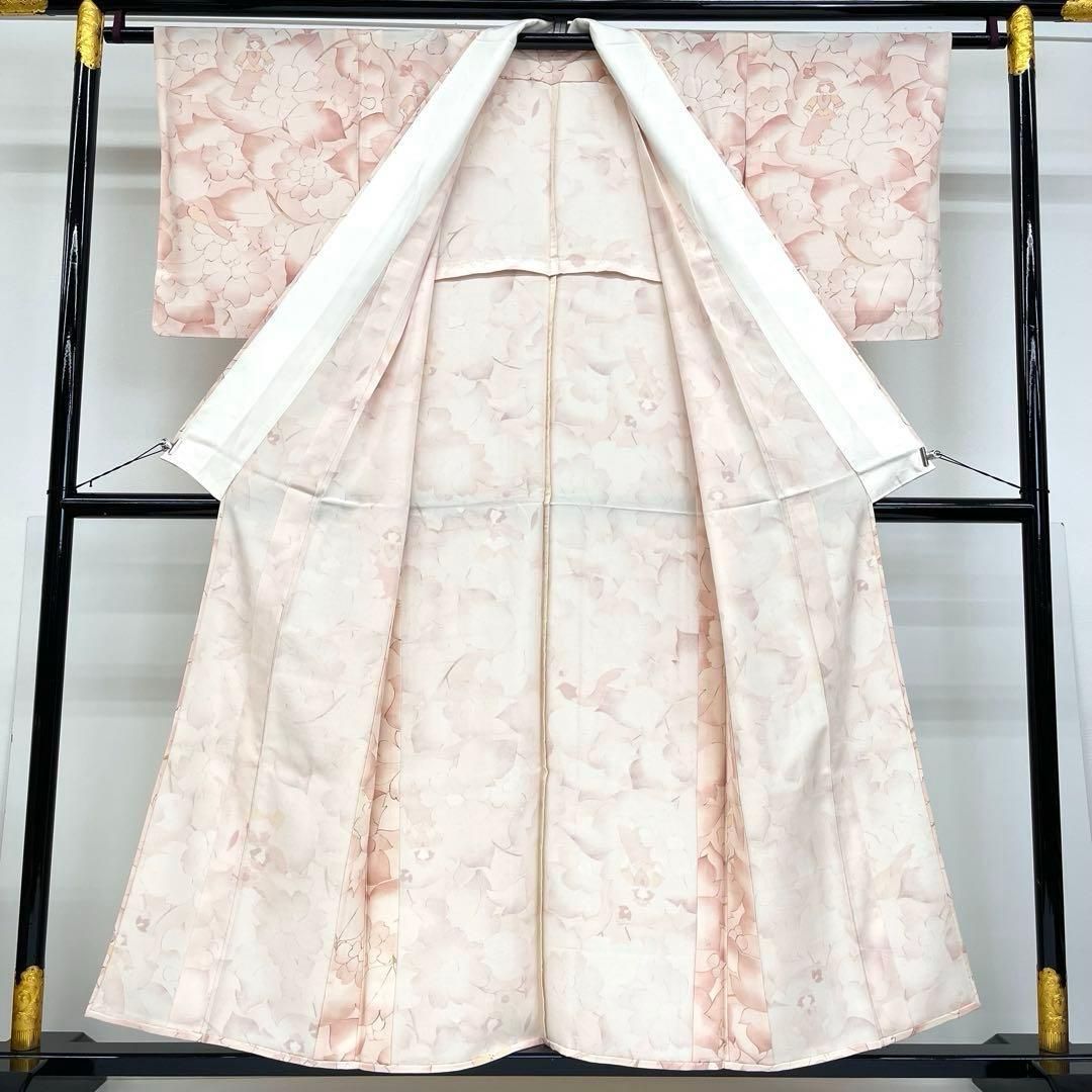 【着物と帯 時流】ヒ25726t◆正絹 単衣 小紋◆大きいサイズ 身幅広め 美品 着物と帯 時流】ヒ25726◇正絹 単衣 小紋◇大きいサイズ 身幅広め